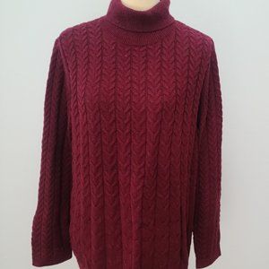 J Jill Cabled Turtleneck Sweater